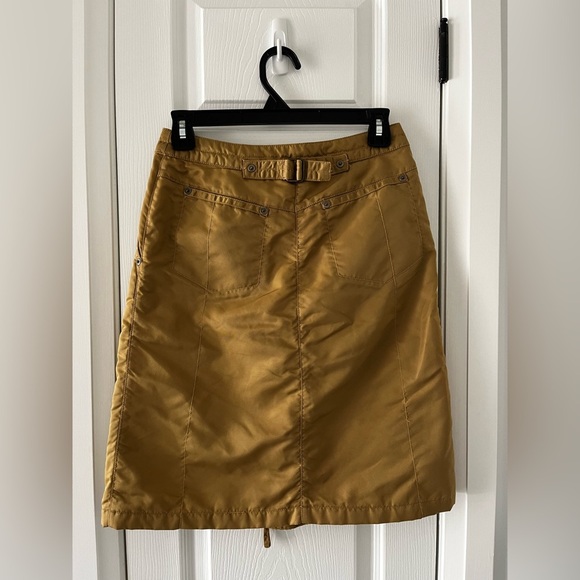 JNBY Gold Skirt Full Front Zip Size 160 Pockets Vintage Y2K - Picture 3 of 13